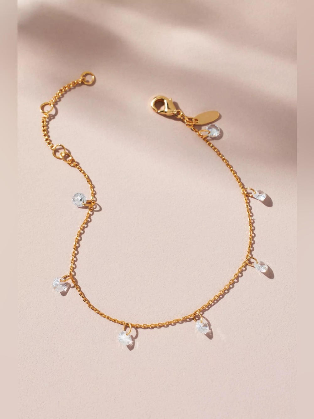 NWT Anthropologie Dainty Floating Crystal Bracelet